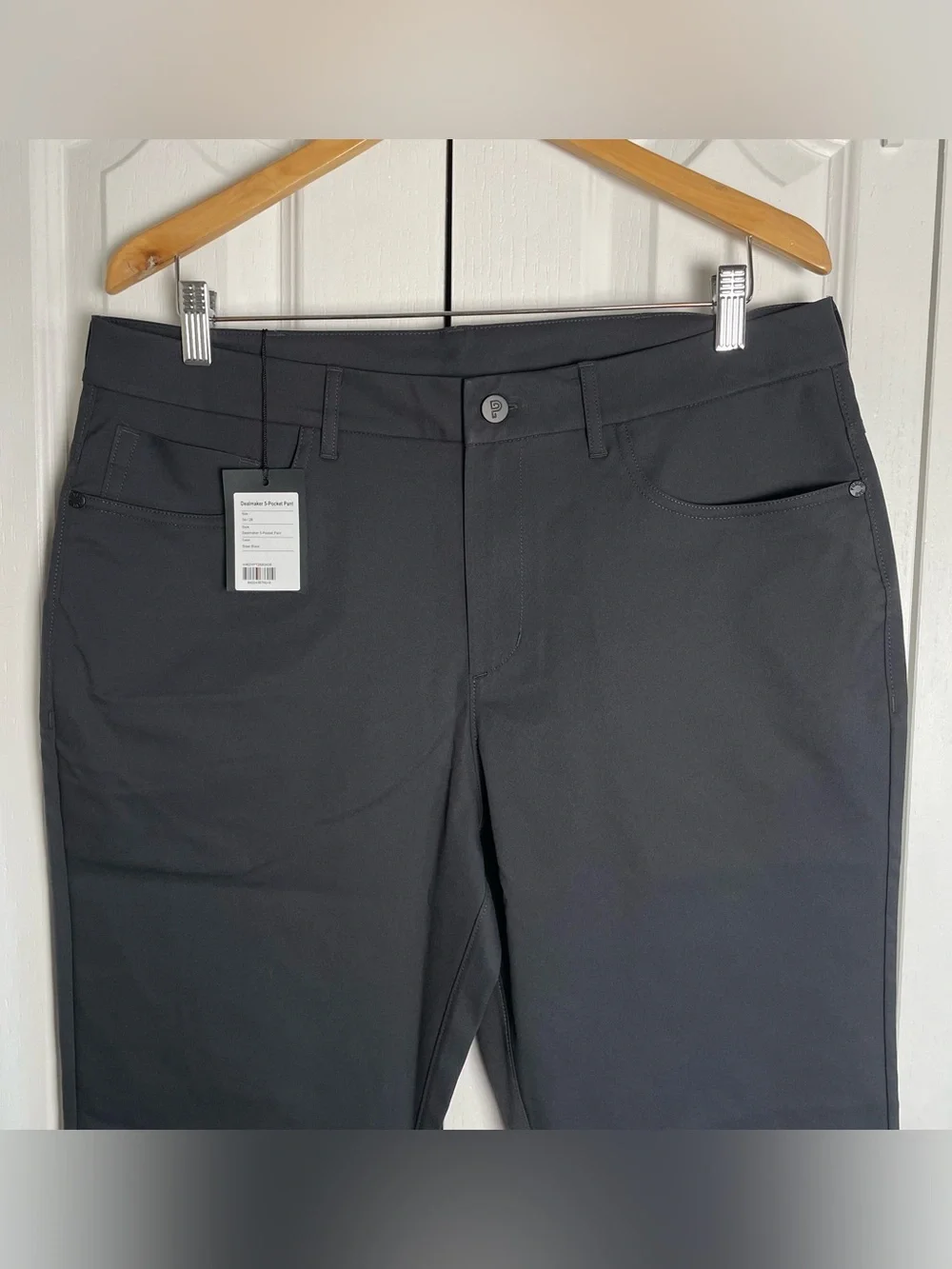 NEW Public Rec Dealmaker 5-pocket Pants Mens 34x28 Steel Black Ponte Performance